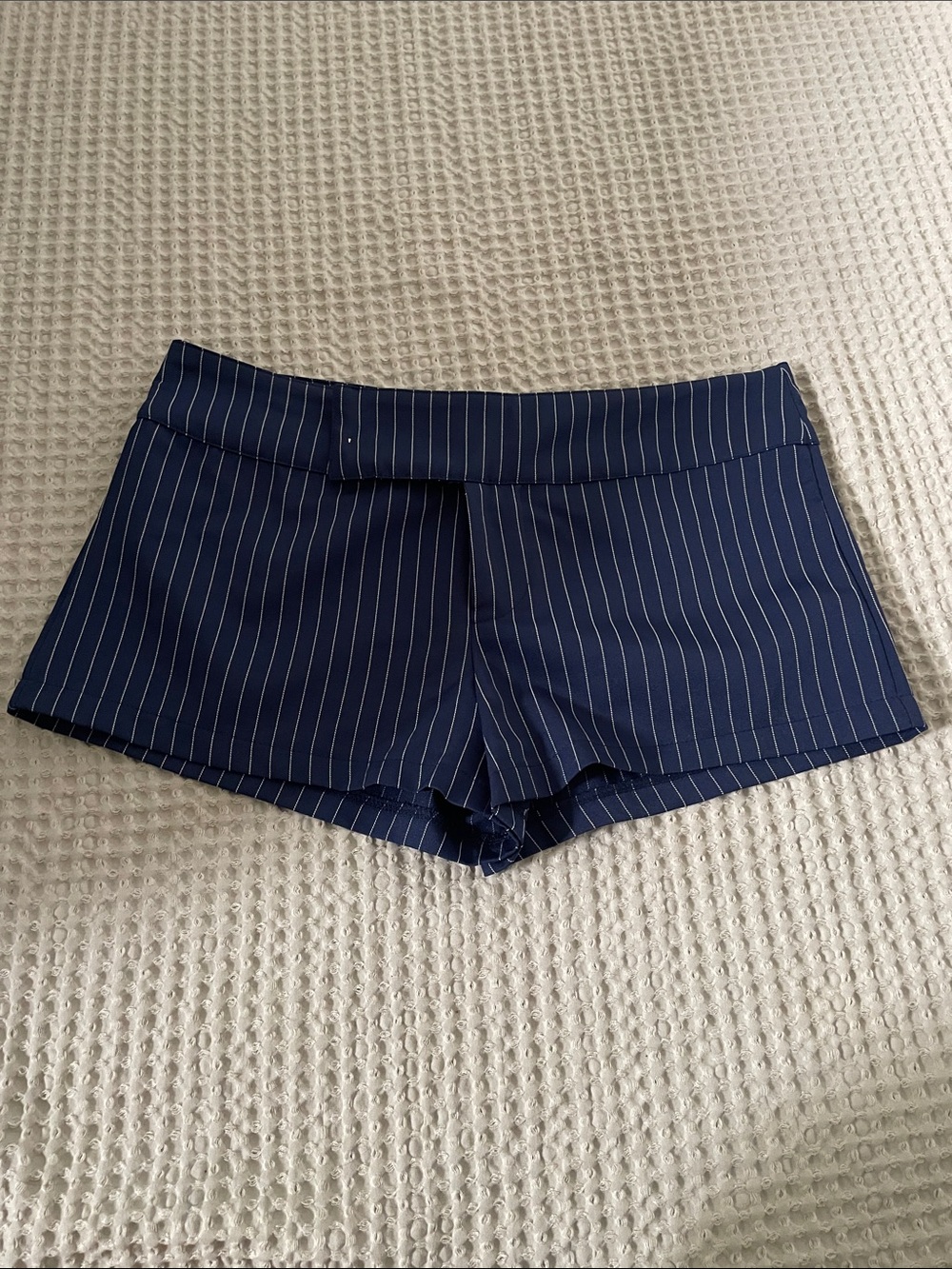 Dark Navy Pinstripe Tailored Shortie